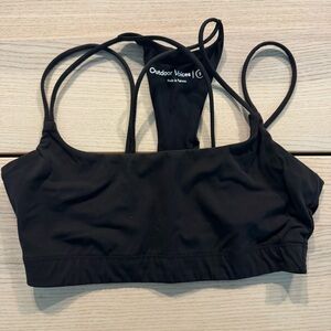 Outdoor Voices Women's Strappy Black Sports Bra
